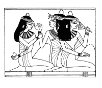 A coloring page of the old egypt